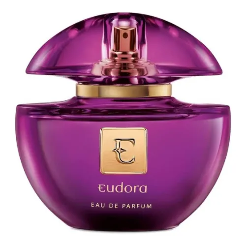 Perfume Eudora redondo, pequeno e com tampa grande