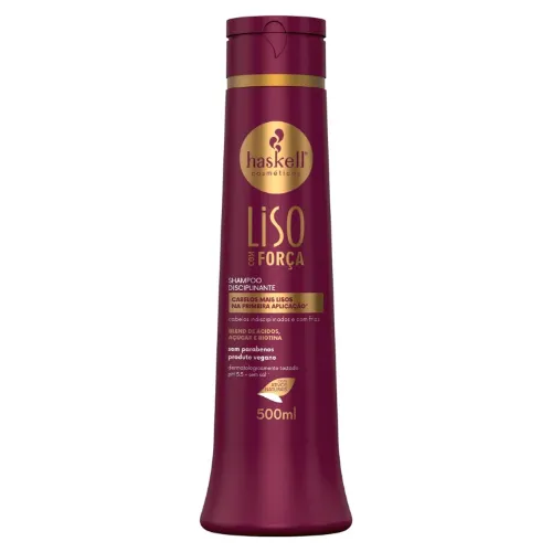 Pote de shampoo para lisos vermelho e grande