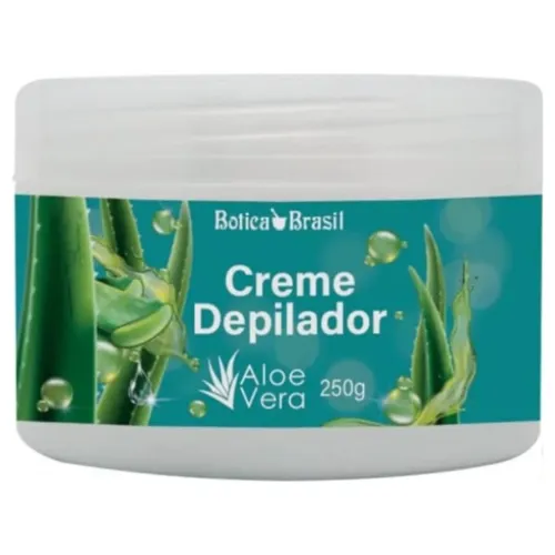 Pote de creme depilatório pequeno e redondo verde
