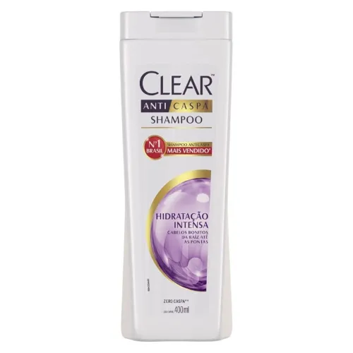Pote de shampoo para caspa feminino quadrado, grande e branco