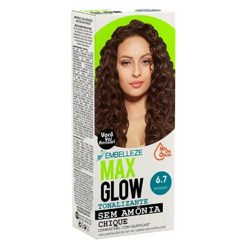 Caixa de tonalizante de cabelo branca e verde