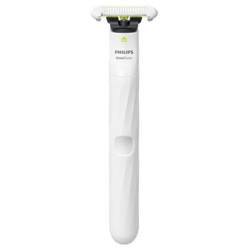Aparador de pelos íntimos masculino branco, fino, com lâmina grande