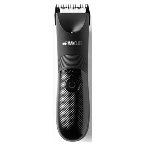 Aparador de pelos íntimos masculino pequeno e preto com lâmina pequena horizontal